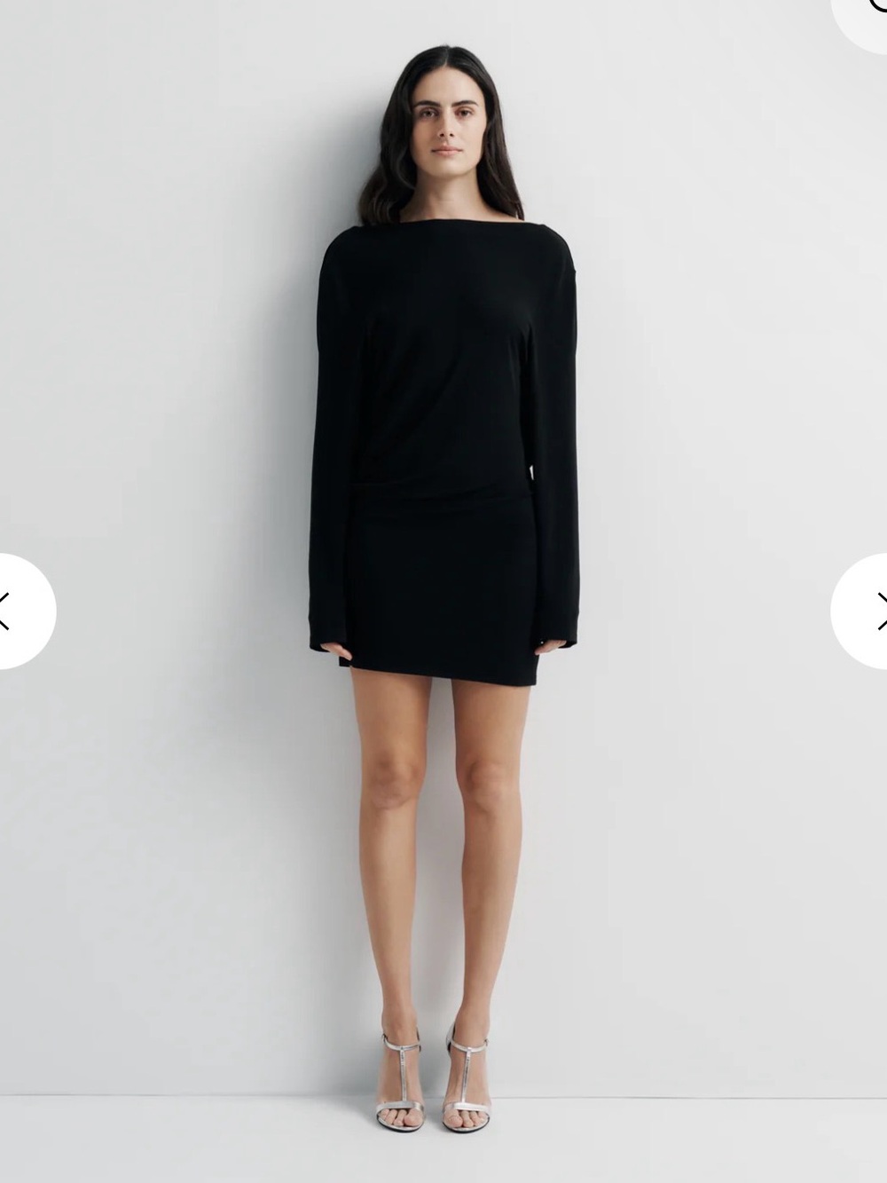 ROMY Black Long-Sleeve‎ Mini Boston Dress